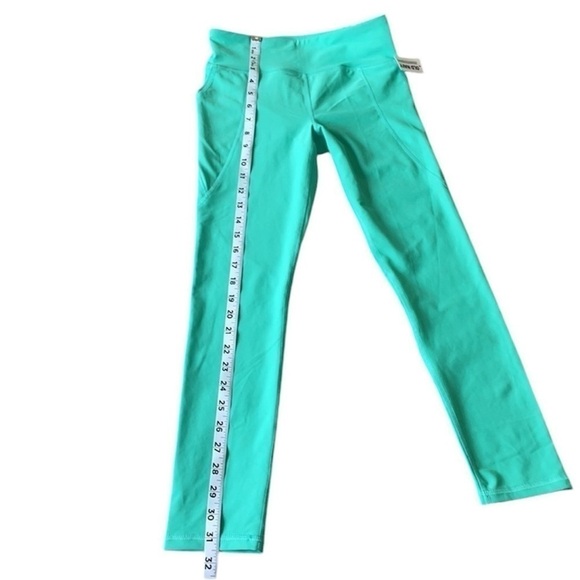 New OLD NAVY Active PowerSoft GoDry High Rise Turquoise Athletic Girls Leggings - Picture 8 of 8